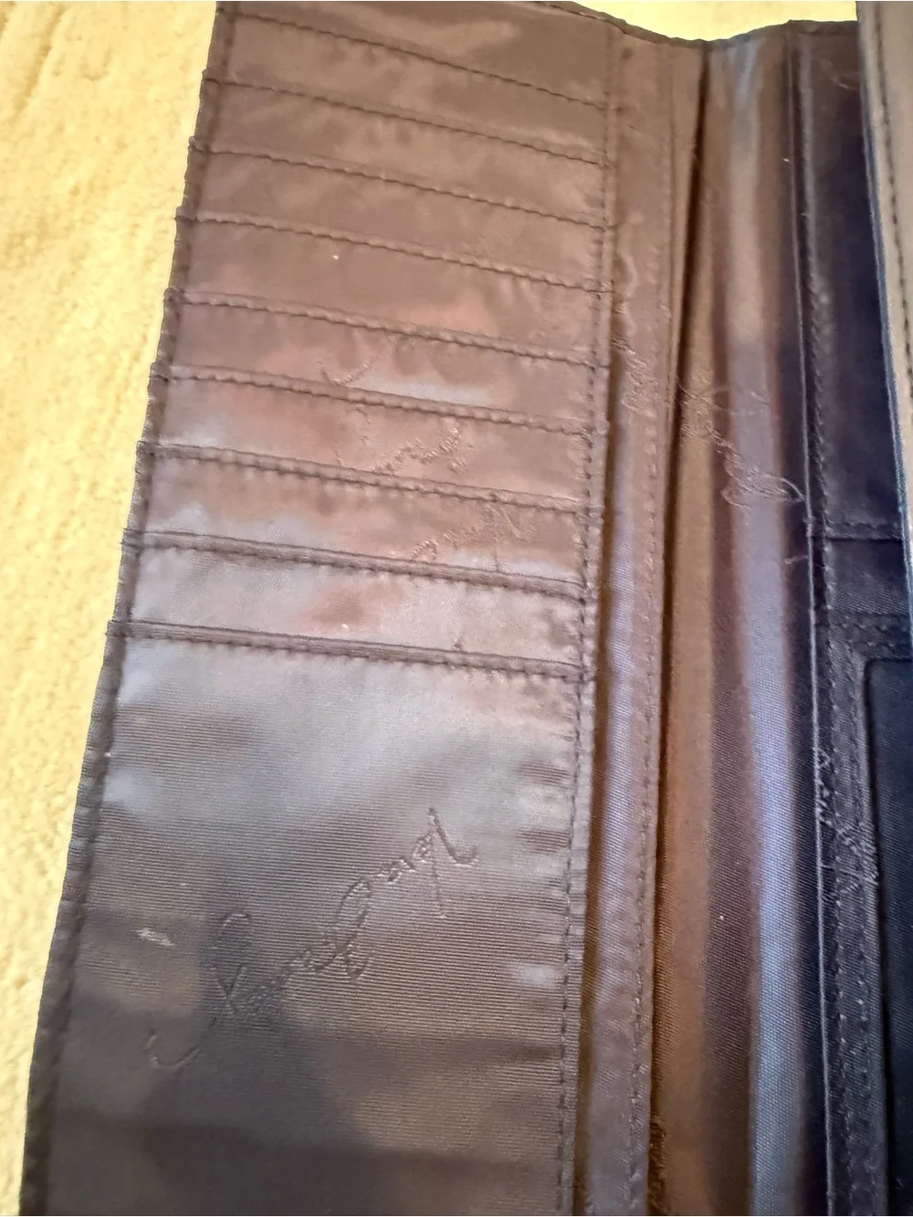 Signature Pattern Navy Quilted Wallet by